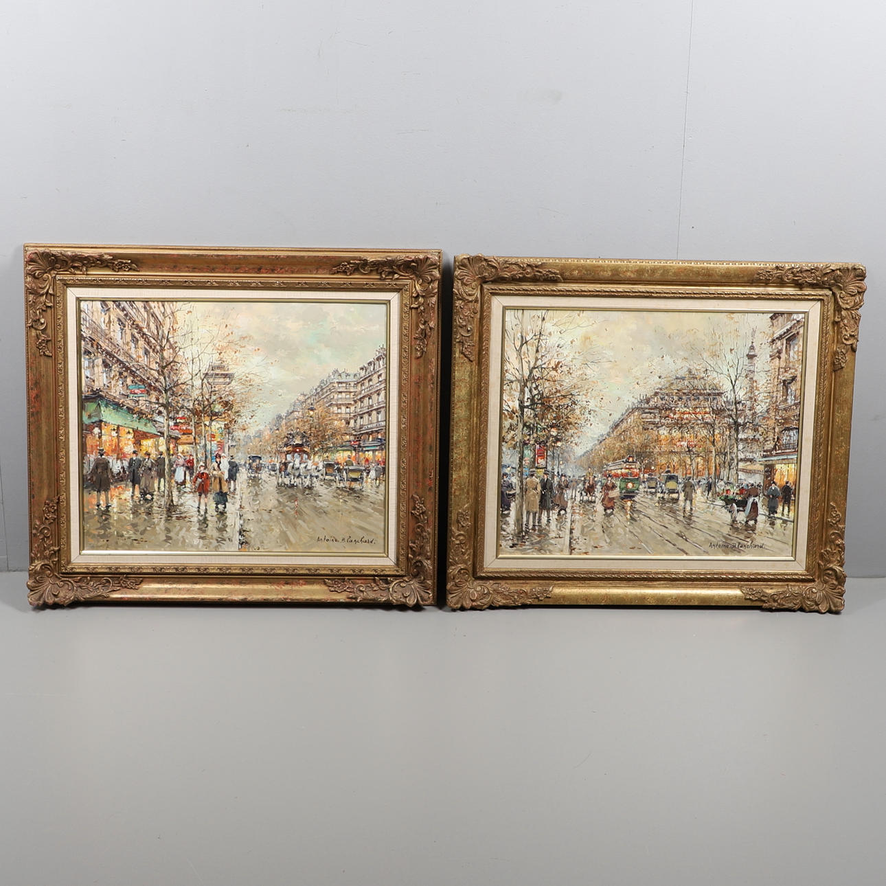 ANTOINE BLANCHARD (1910-1988). PARIS: LE CHATELET; PORTE ST. DENIS.