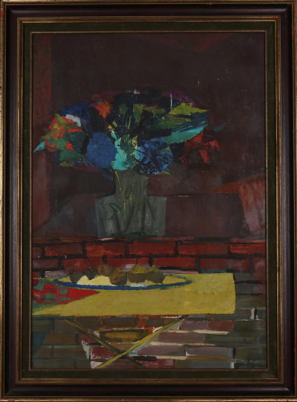 PAUL DAVIAUD. Stilleben, olja på pannå, signerad.