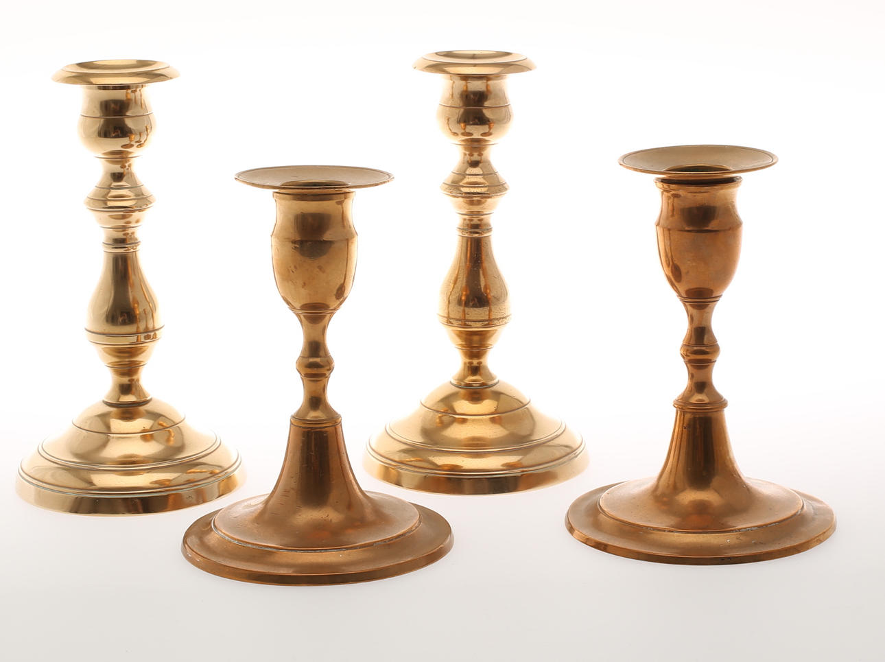 LJUSSTAKAR, 4 stycken, Skultuna, 1800 tal.