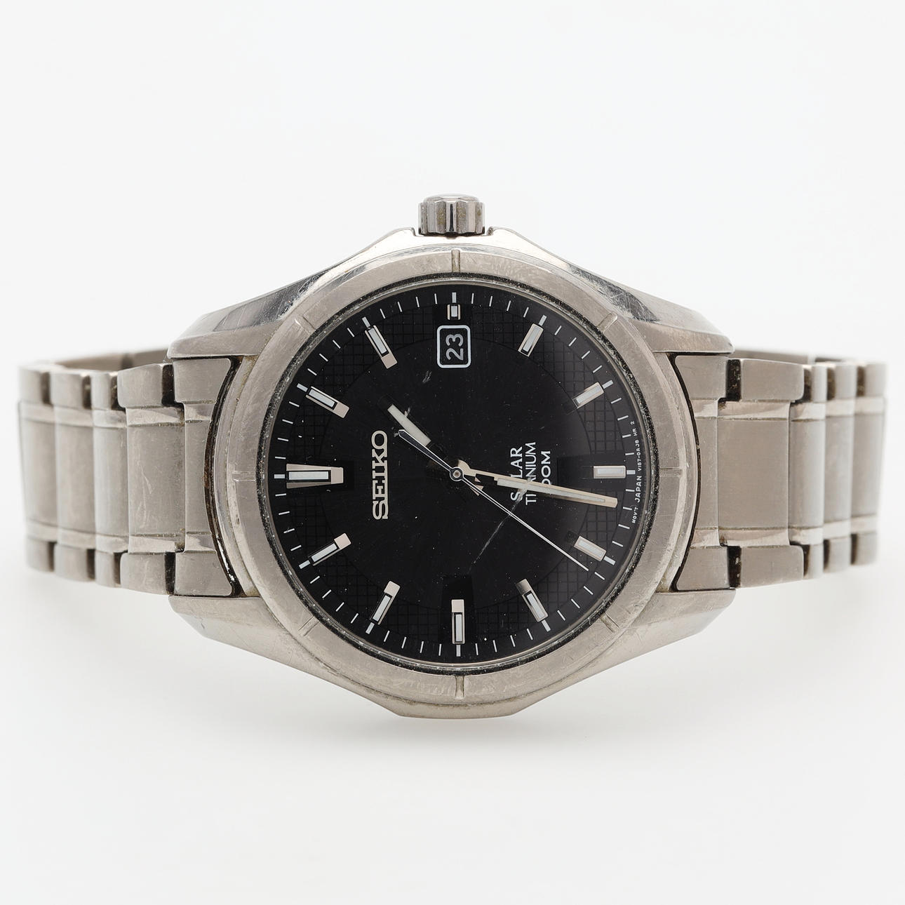 ARMBANDSUR, Seiko, Solar, Titanium, 100m.