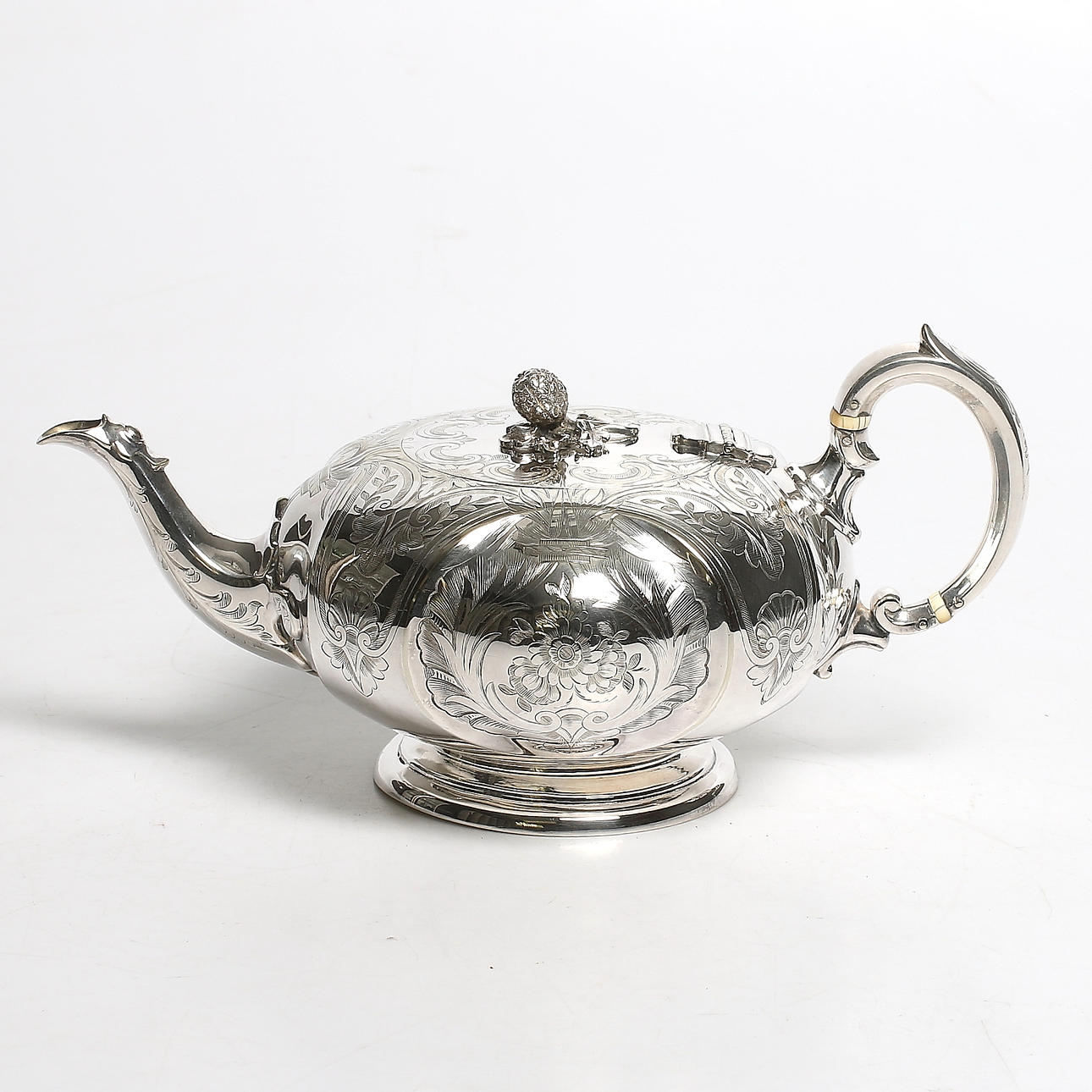 TEKANNA, nysilver, Thomas Bradbury & Sons, Sheffield, England, 1800-tal.