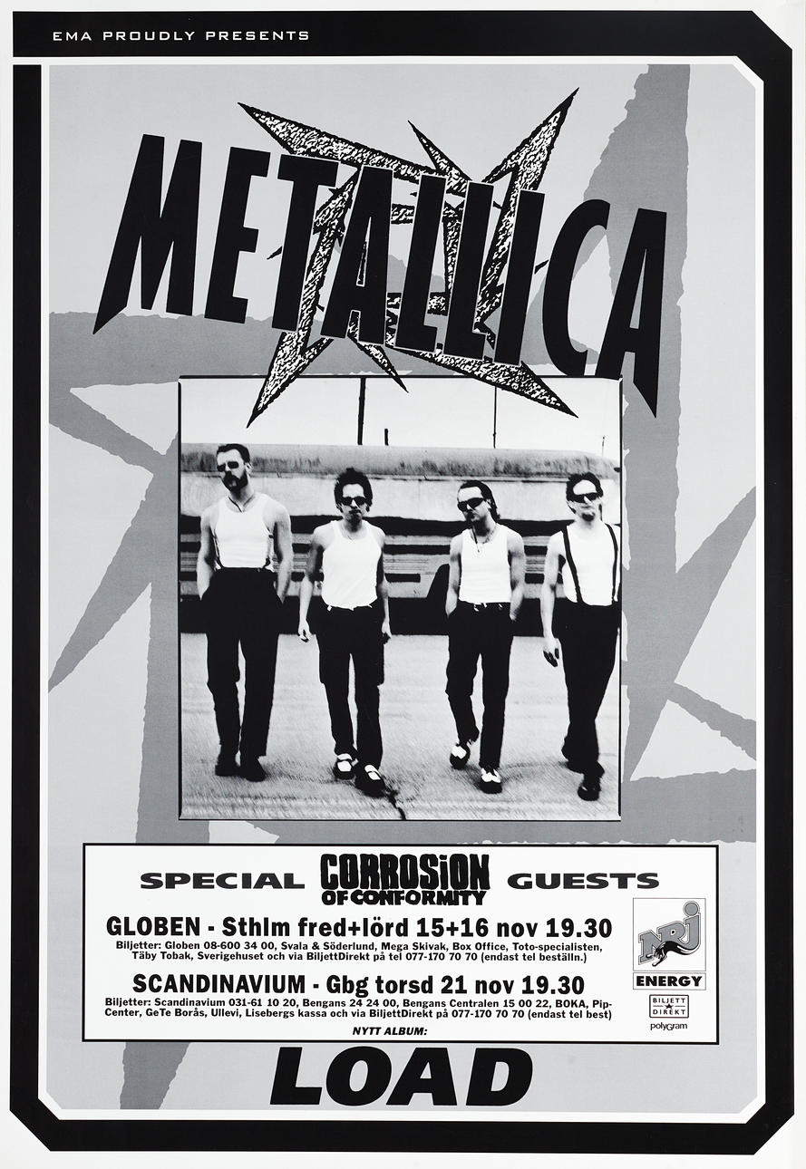 METALLICA, 2 Konzertplakate, 1996 & 2004.