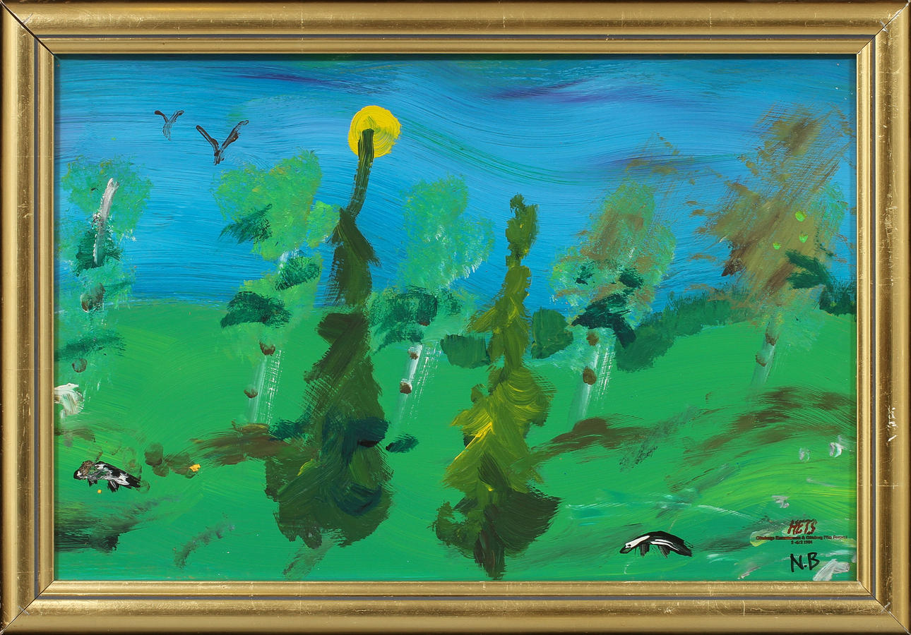 ERNST BILLGREN OCH CARL JOHAN DE GEER. "Hets", Olja på pannå, signerad och stämplad.