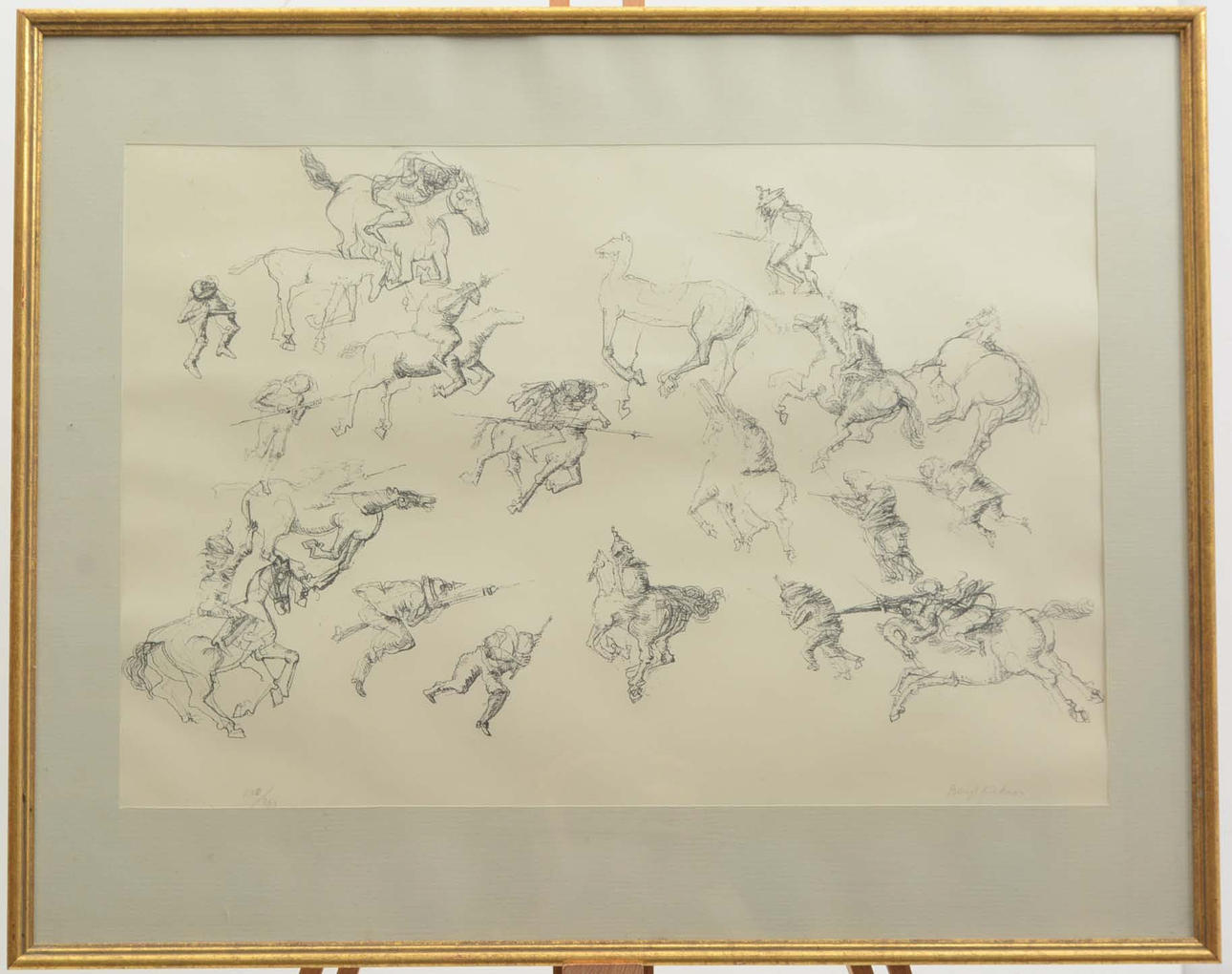 BENGT KRISTENSON. Battlefield. Lithography.