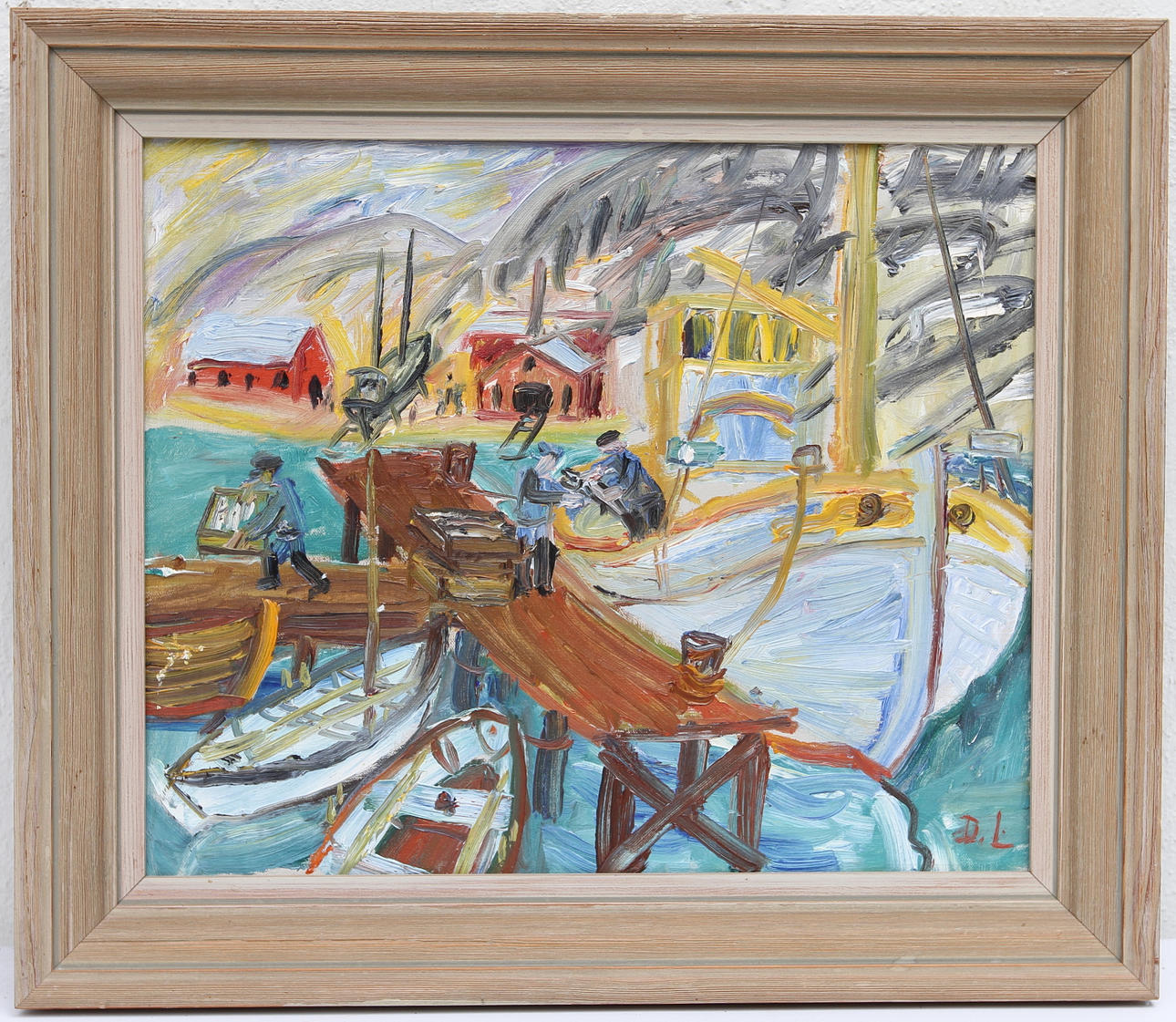 DAVID LARSSON. Olja på duk, monogramsign.