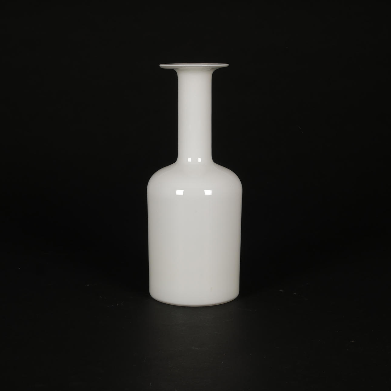 OTTO BAUER. Bottle, glass, Holmegaard, Denmark.