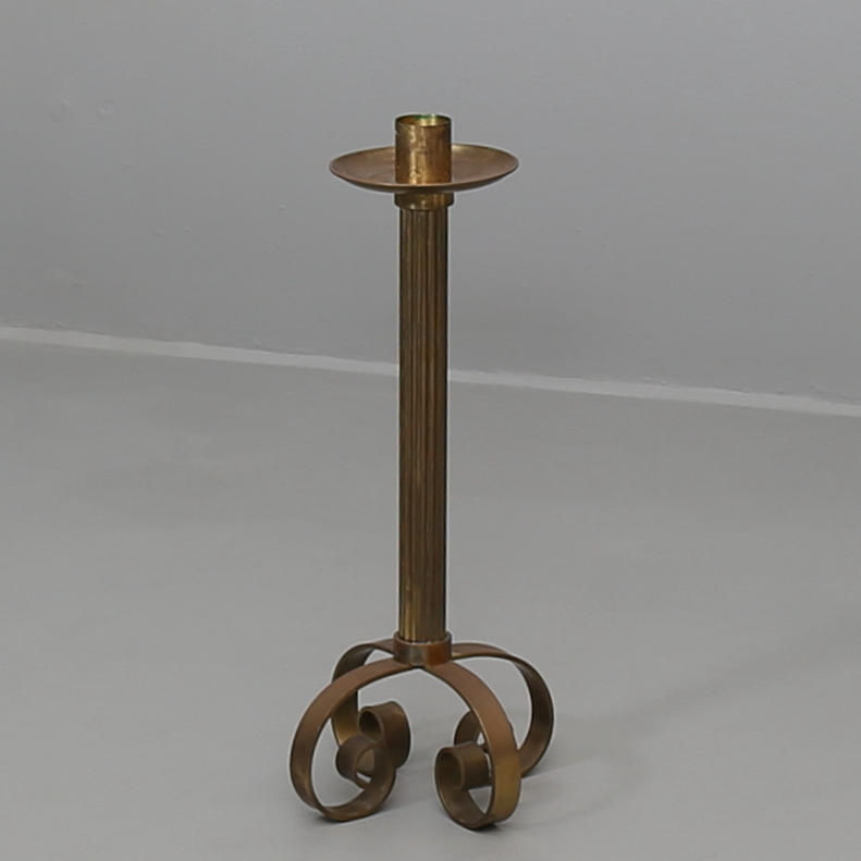 GOLVLJUSSTAKE, gulmetall 1900-tal, Märkt Ystad metall.