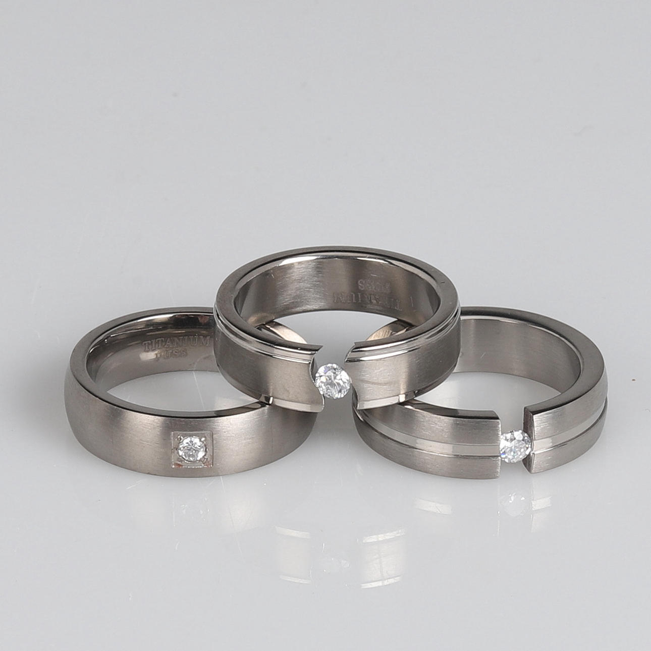 RINGS, 3 pcs, Titanium, Puss.