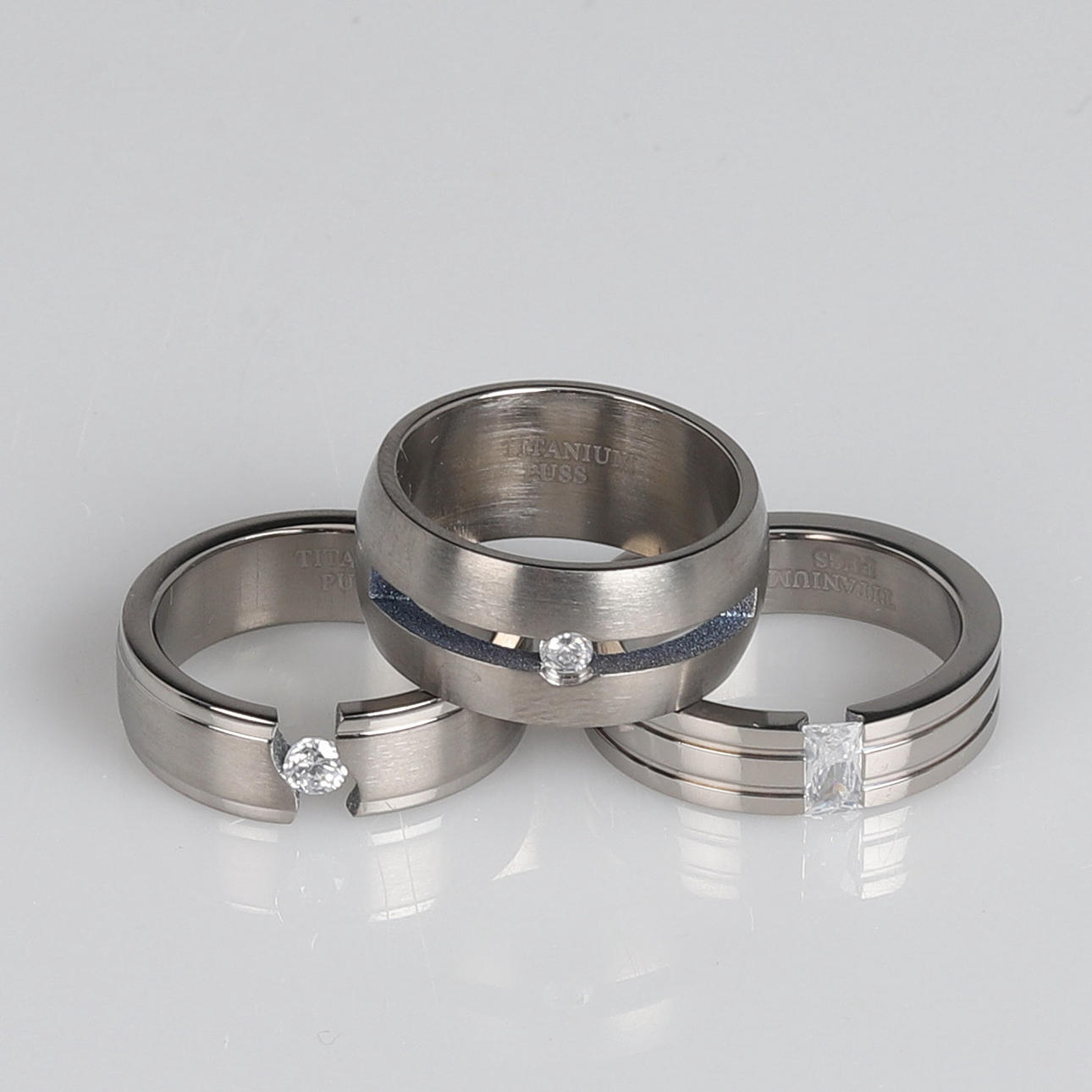 RINGS, 3 pcs, Titanium, Puss.