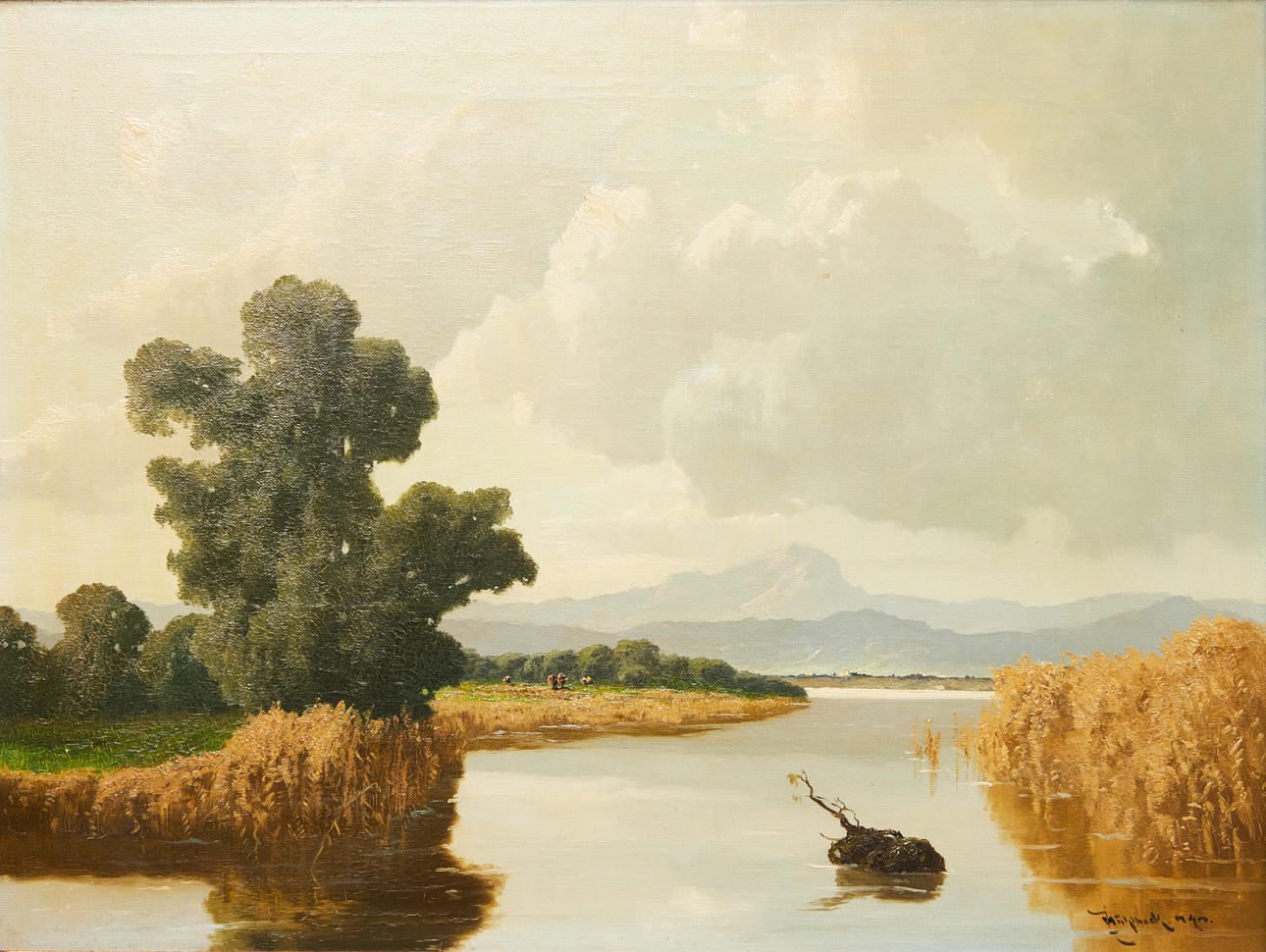 JOSEF MÜHLBECK (1878-1948). Seelandschaft.