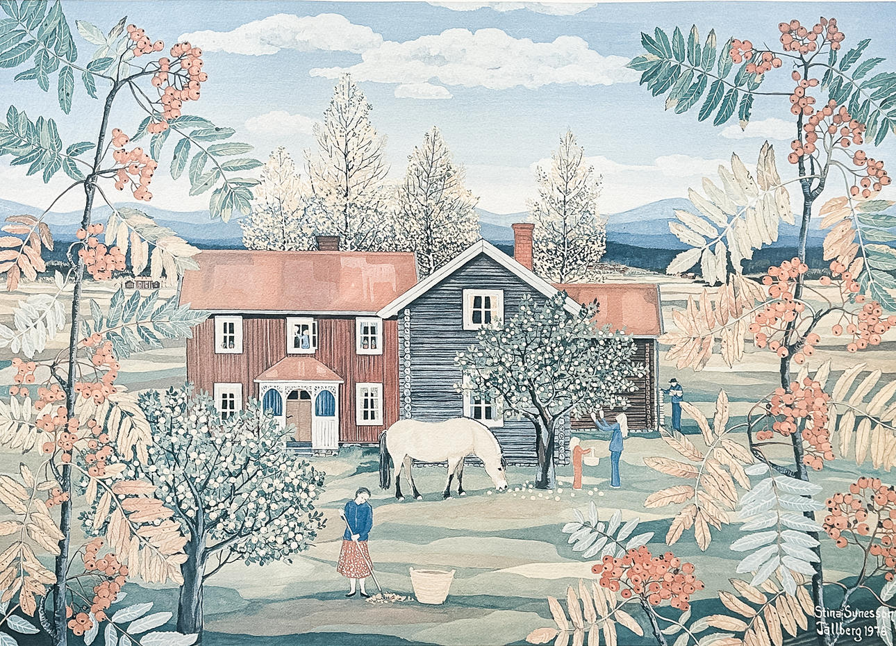 STINA SUNESSON. TRYCK, "September", signerad, 1976.