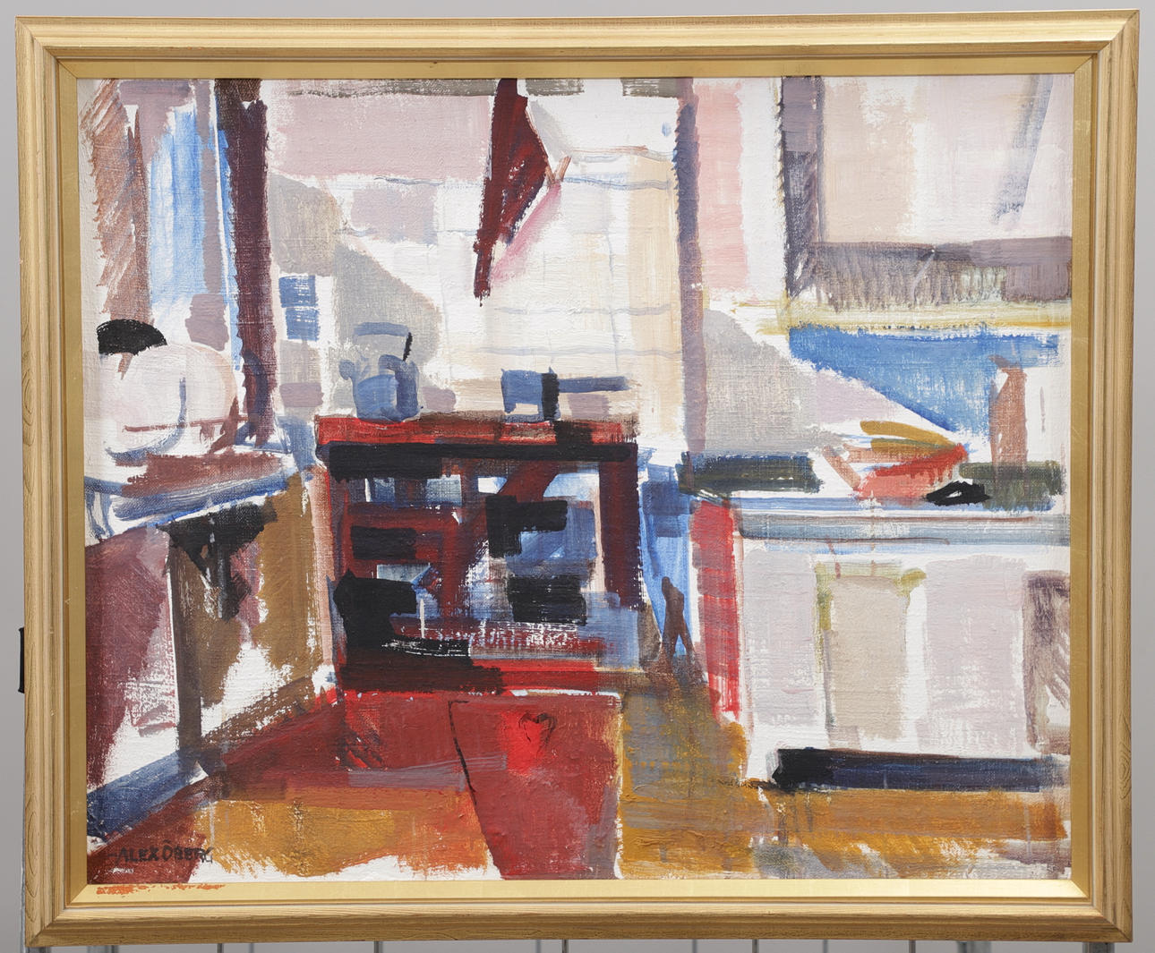 ALEX ÖBERG. “Kitchen interior”. Oil on canvas, signed.