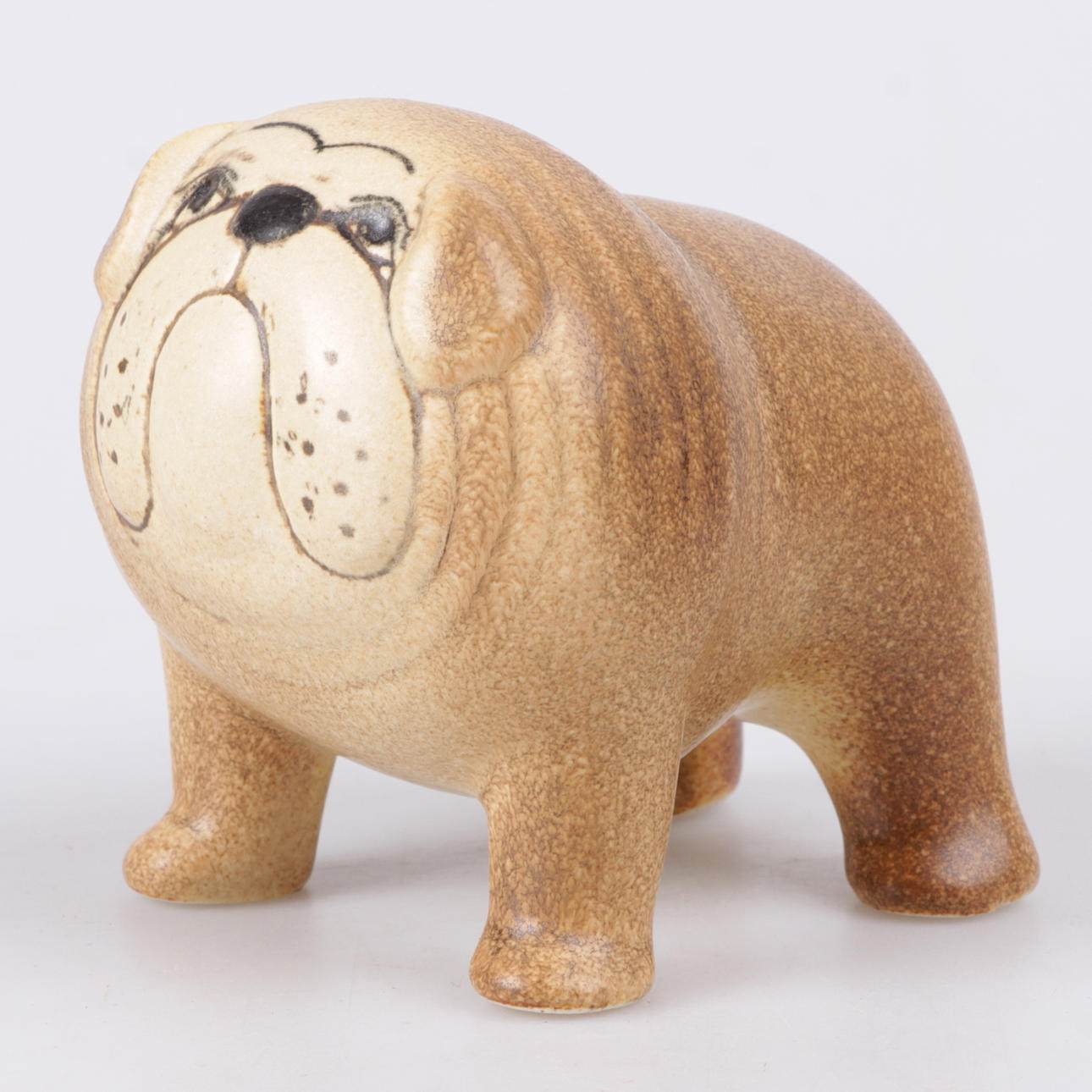 FIGURIN, stengods, Bulldog ur serien kennel, Lisa Larsson, Gustavsberg.