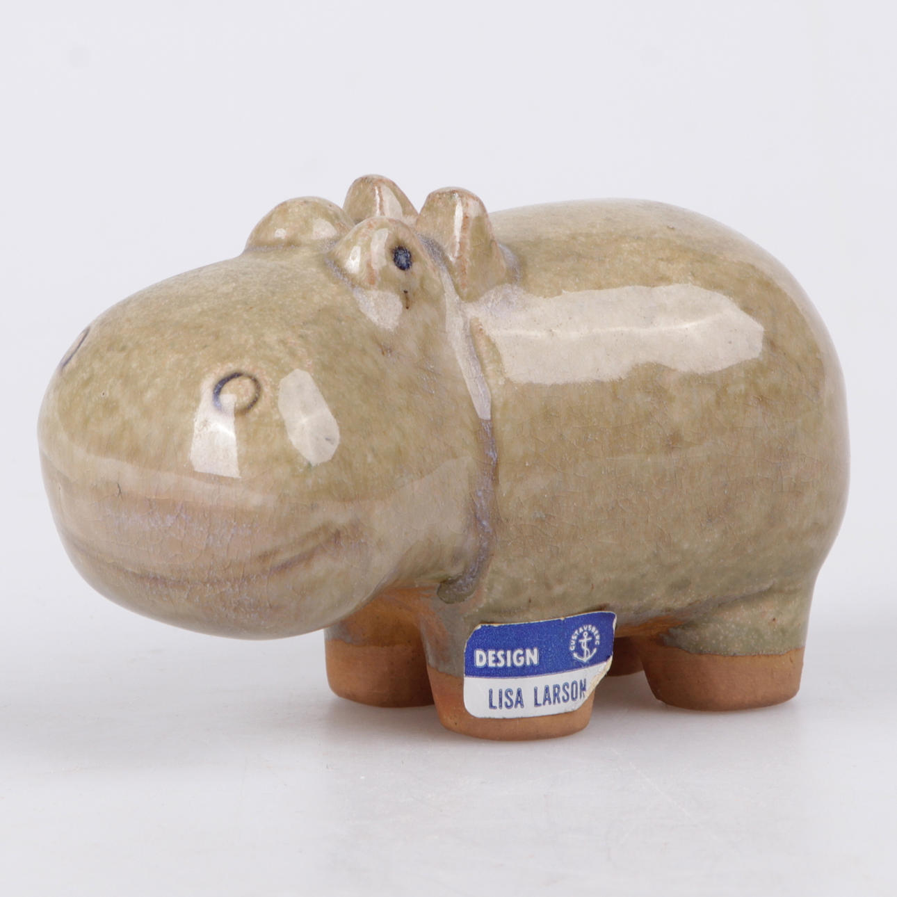 FIGURIN, stengods, flodhäst, ur serien "Menageri", Lisa Larson, Gustavsberg.