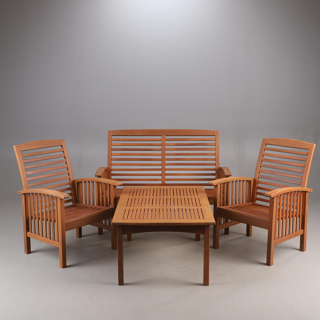 TRÄDGÅRDSGRUPP, 4 delar, "Colibri", teak.