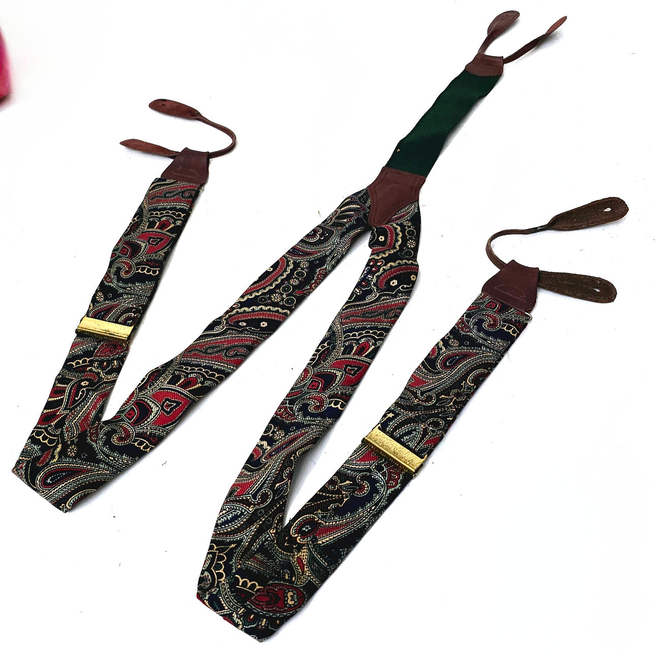 RALPH LAUREN. SILKE OCH LÄDER AXELREMMAR.