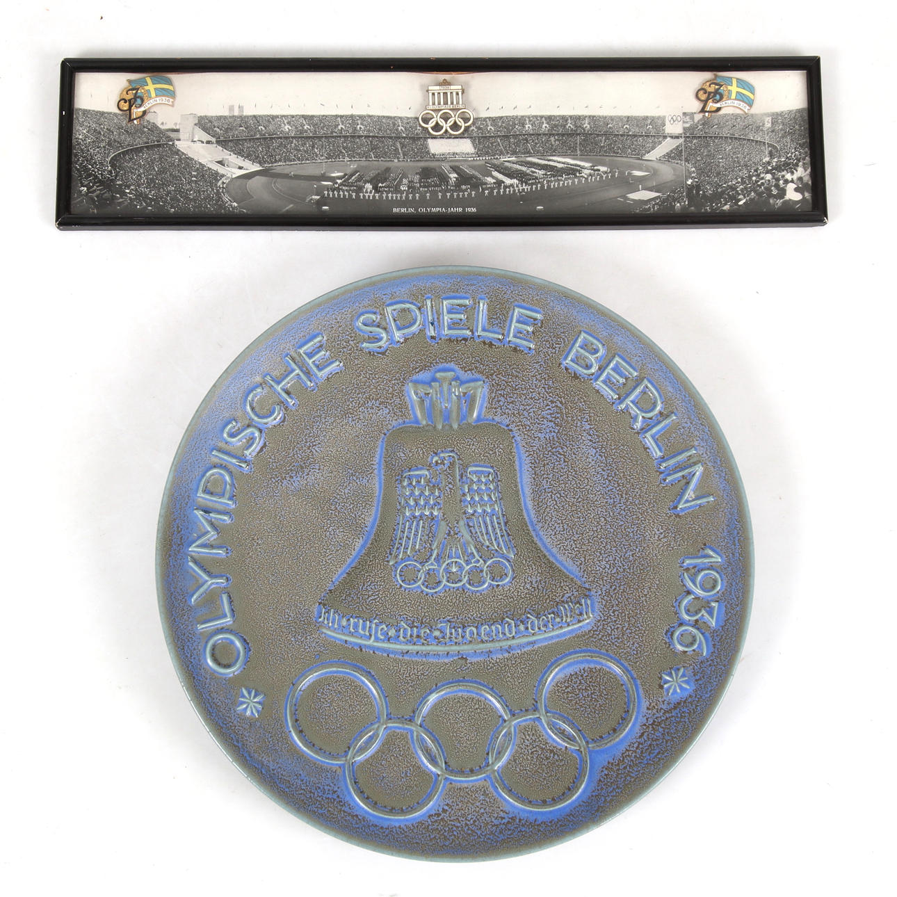OLYMPIC MEMORABILIA, 2 pieces, Berlin Olympiad, 1936.