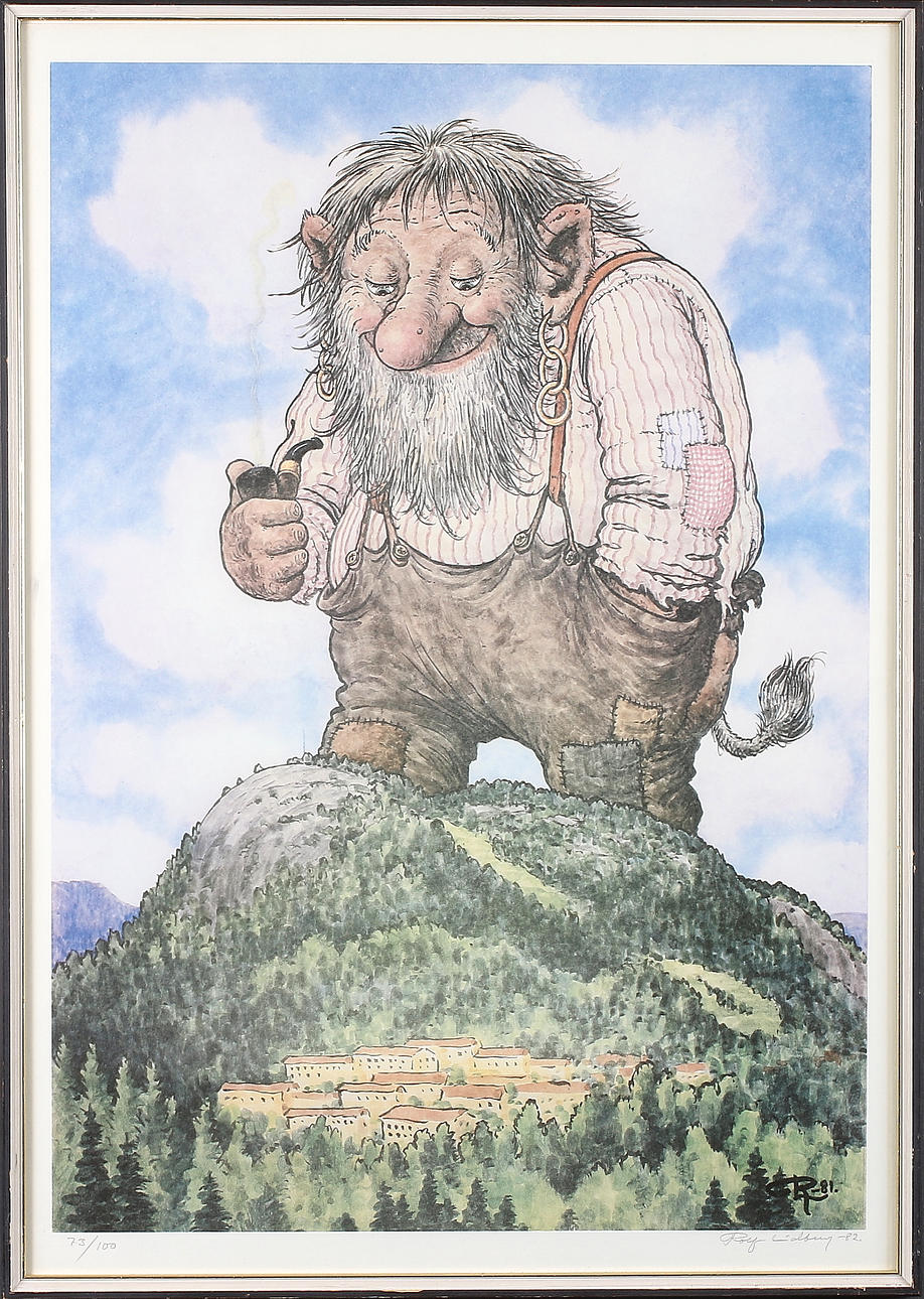 ROLF LIDBERG. Grafiskt tryck, signerad och numrerad 73/100 samt daterad -82.