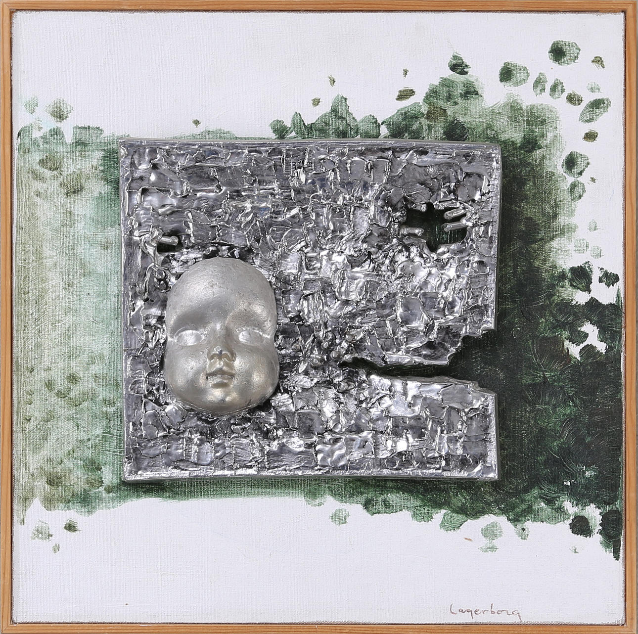 ÅKE LAGERBORG. "Rädde sig! III", väggrelief, signerad och daterad 1980.