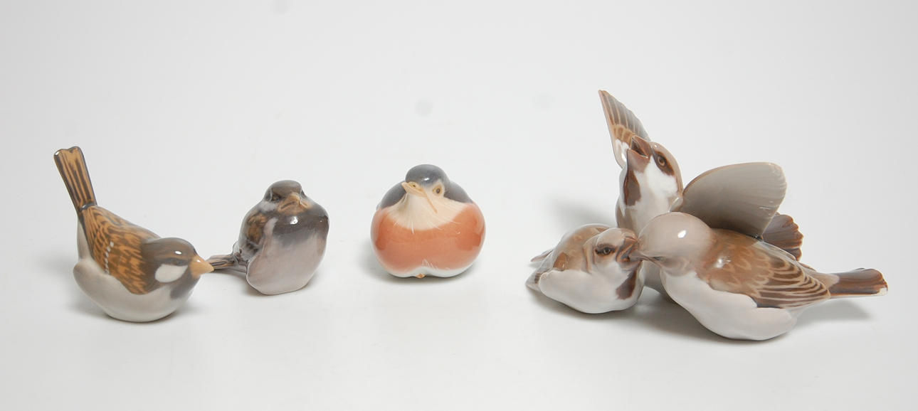 FIGURINER, 3 st porslin, Royal Copenhagen.