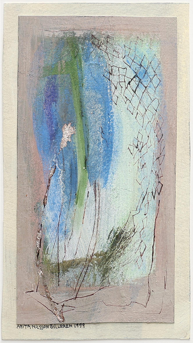ANITA NILSSON BILLGREN. COMPOSICIÓN EN AZUL.