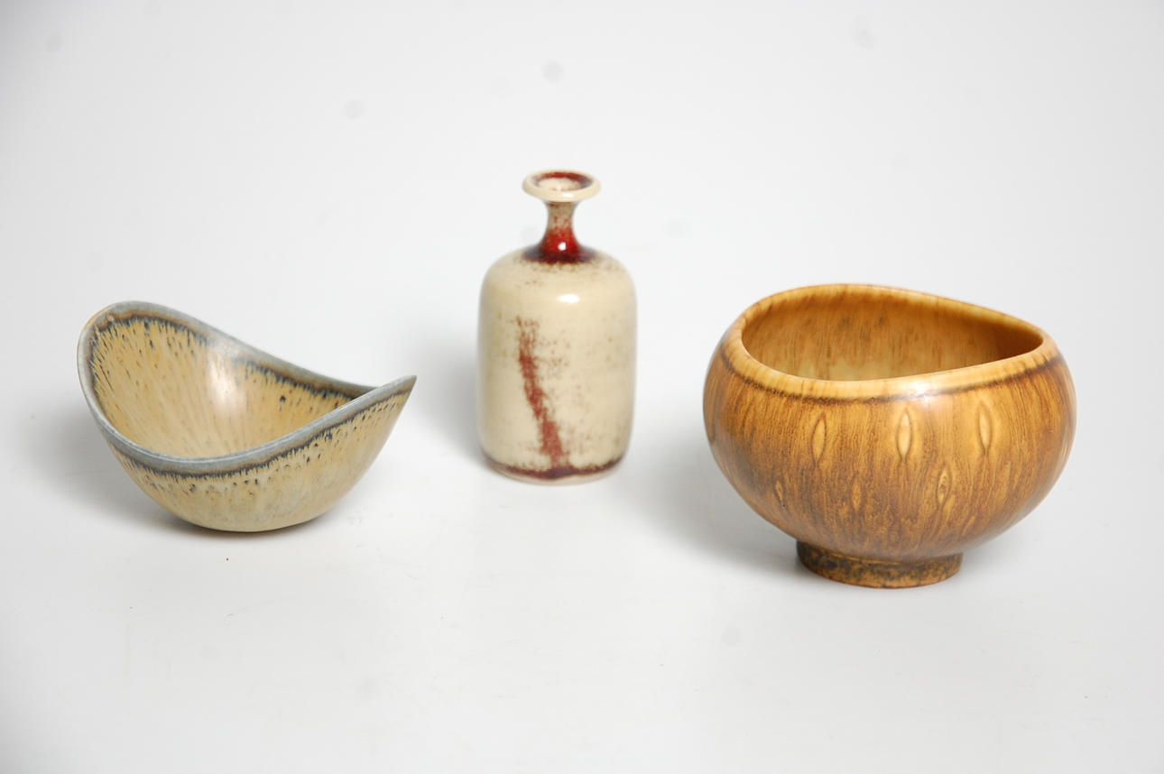 KERAMIK, 3 delar, Gunnar Nylund, Palm Mölle.
