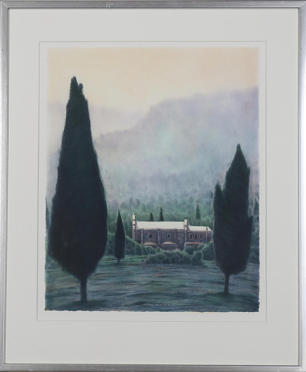 MIKAEL KIHLMAN. Toscanskt landskap. Färglitografi, signerad mIkael Kihlman och numrerad 68/140.