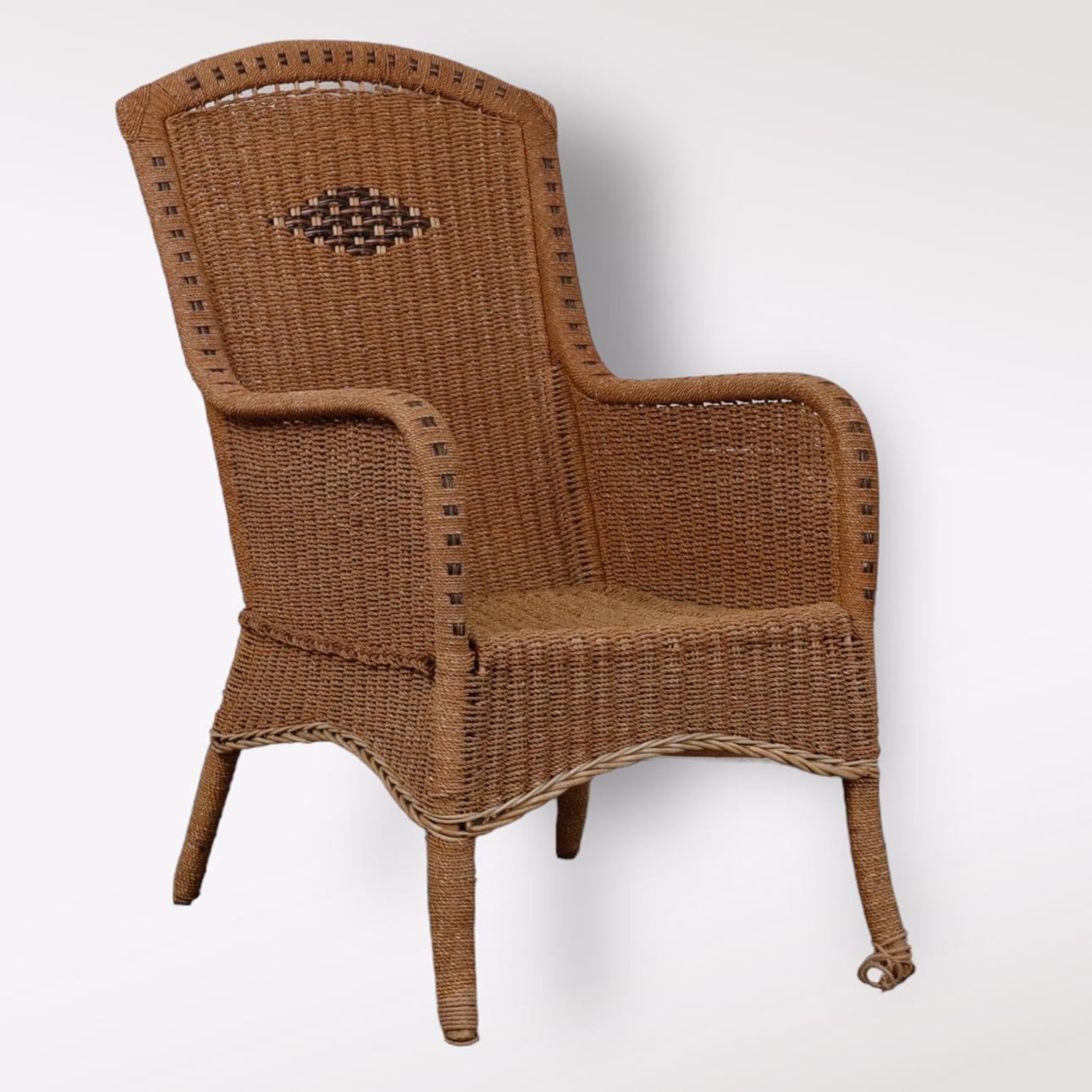 LÆNESTOL, rattan, 20. århundrede.