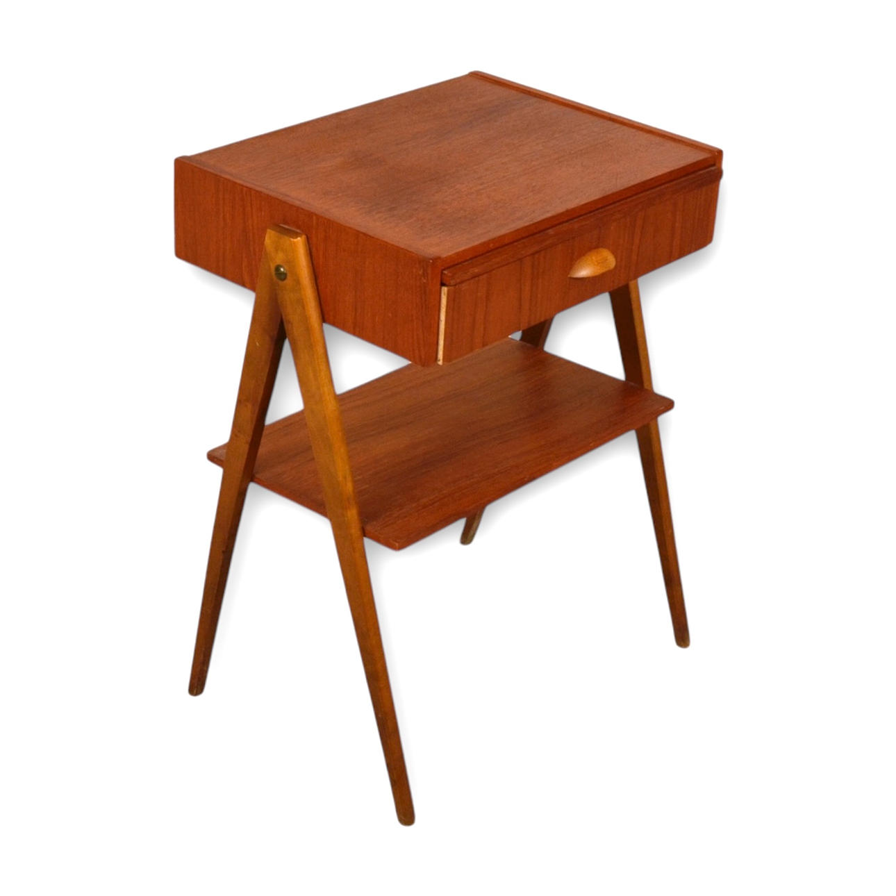 A teak bedside table, 1950s/50s.