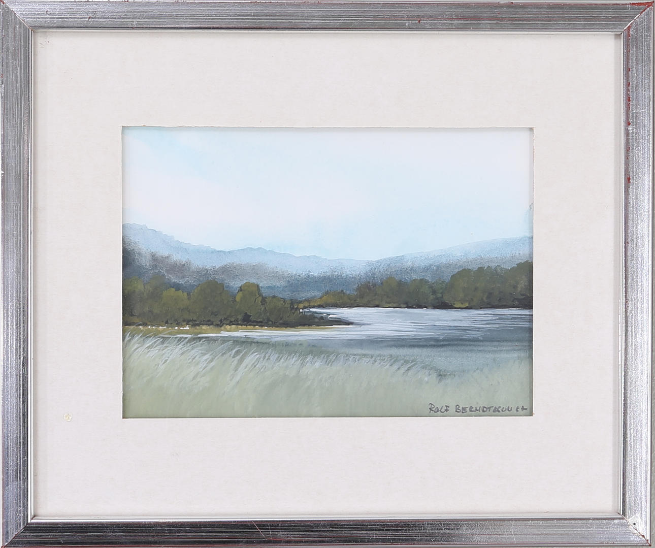 ROLF BERNDTSSON. "Dalälven", akvarell, signerad och daterad 87.