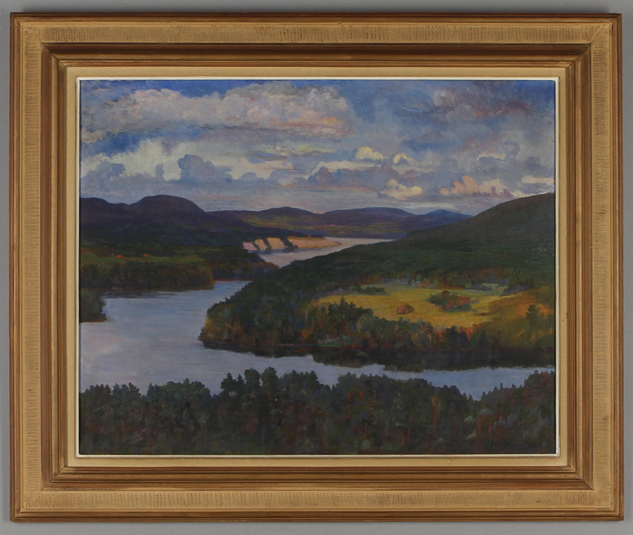 OKÄND KONSTNÄR. Landskap, olja på pannå, signerad P A Persson samt daterad 1927?.