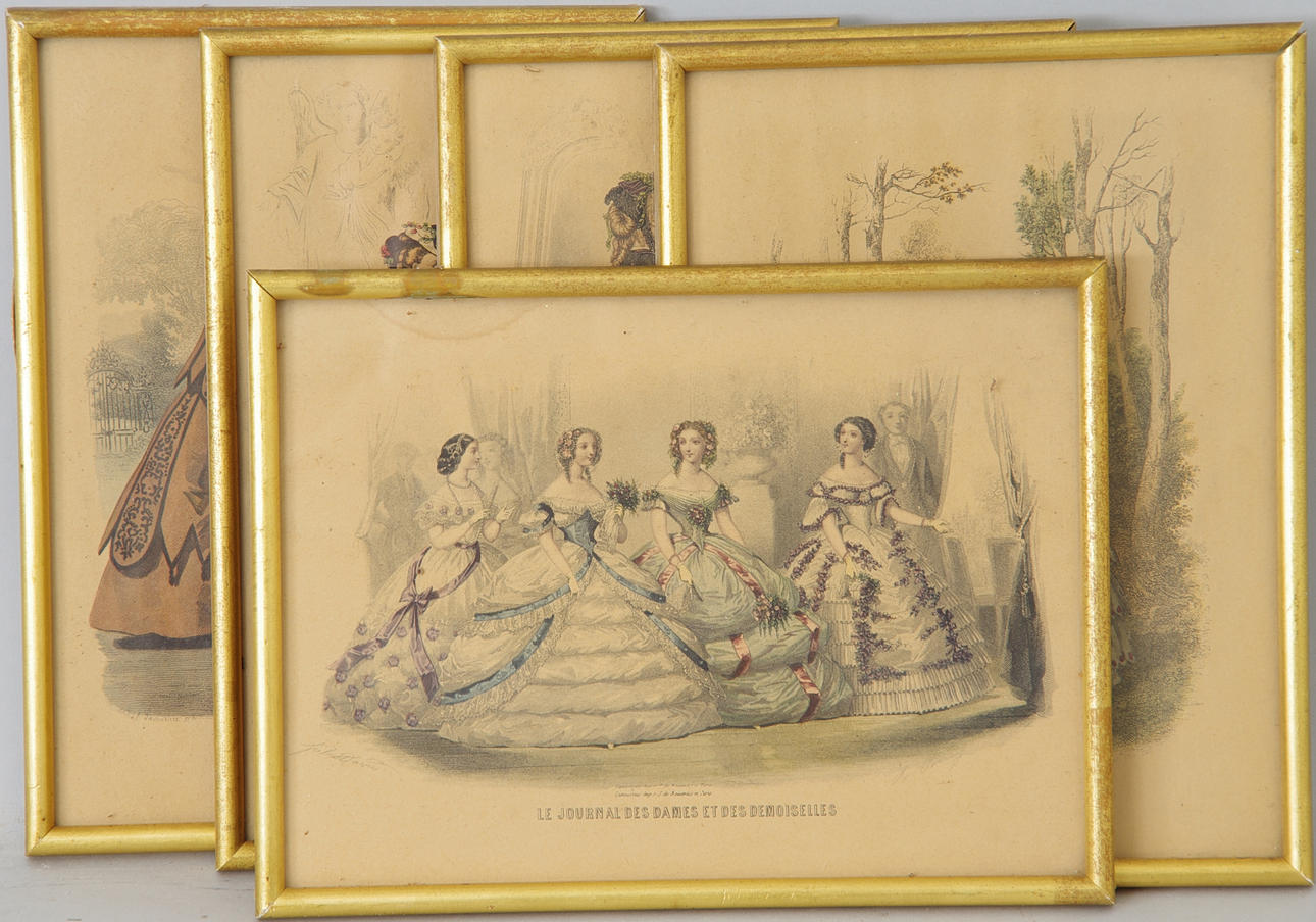 ÄLDRE MODEBILDER, 5 stycken.