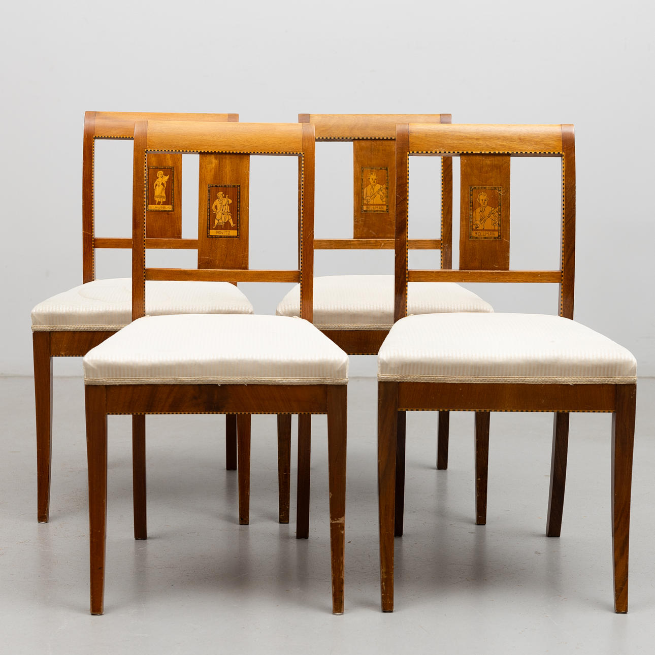 STOLAR, 4 stycken, empirestil, 1910-20-tal.