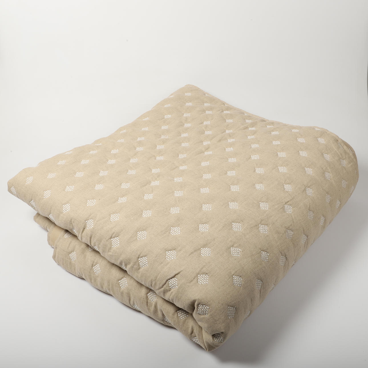 SENGETÆPPE, „Egersund“, bomuld/linned, Ilva.