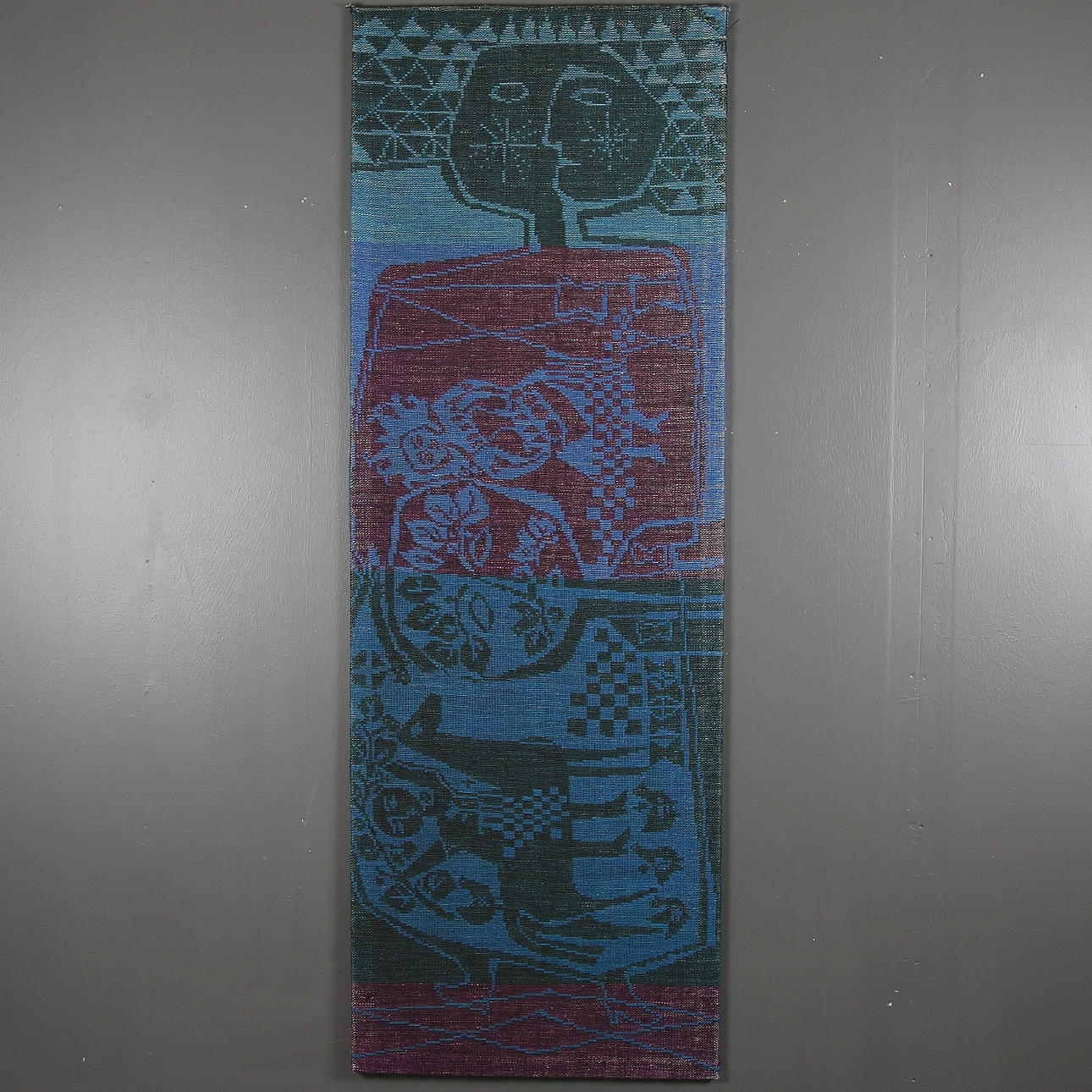 VÄGGBONAD, Helmi Vuorelma Oy, "Kosimatka" Kirsti Rantanen, Finland. 1960-tal.