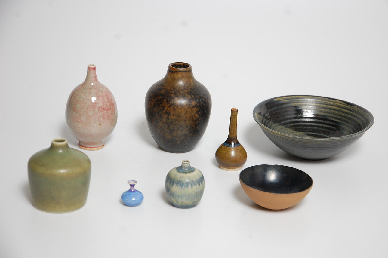 KERAMIK, diverse, 8 delar, bland annat Erik och Ingrid Triller, Tobo.