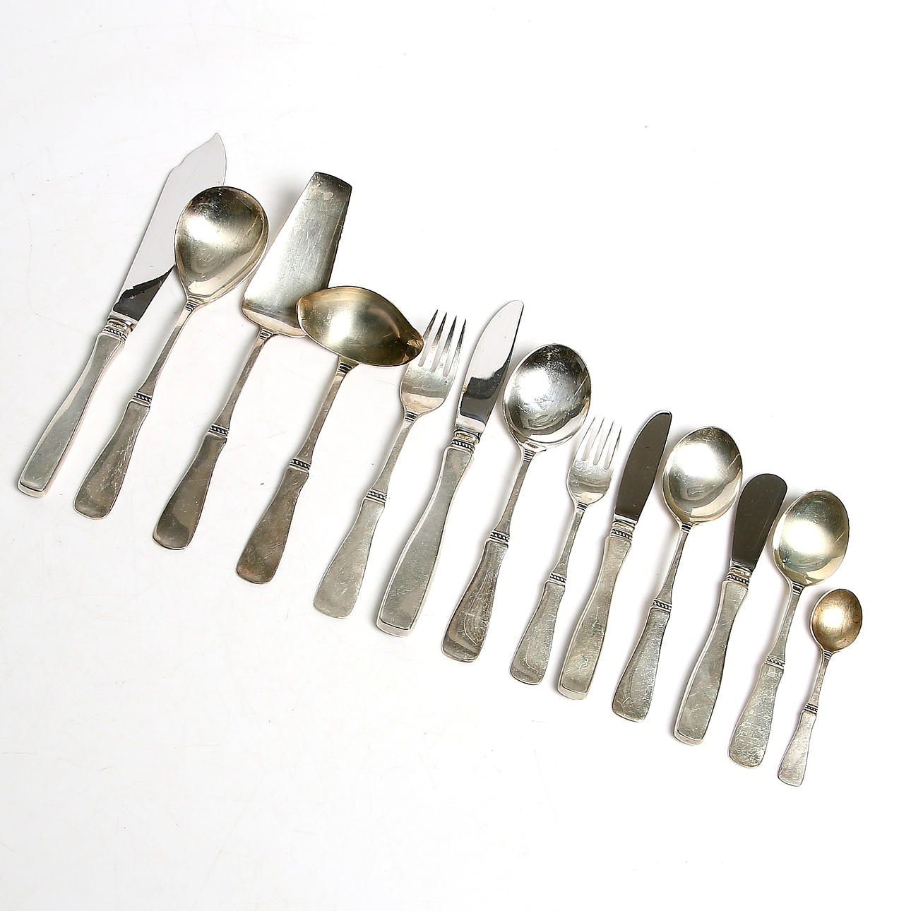 BESTICKSERVIS, 75 delar, silver, modell "Uppsala", MGAB, 1970-tal. Nettovikt ca 3400 gram.