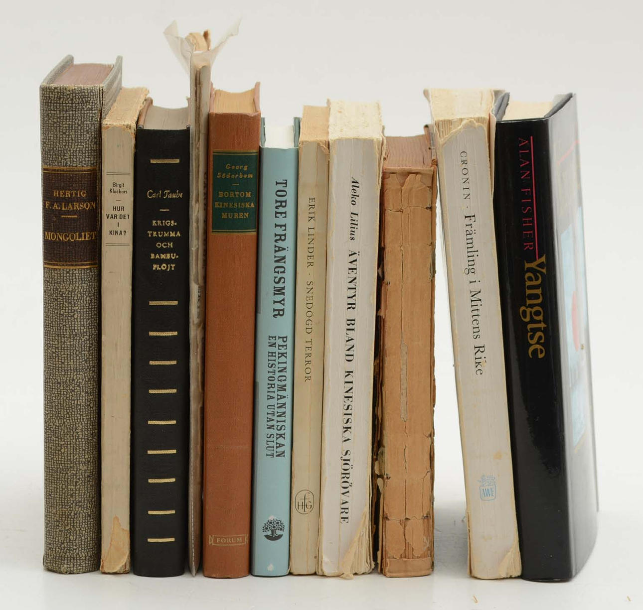 Engelske og svenske bøger om Kina. 11 bind.