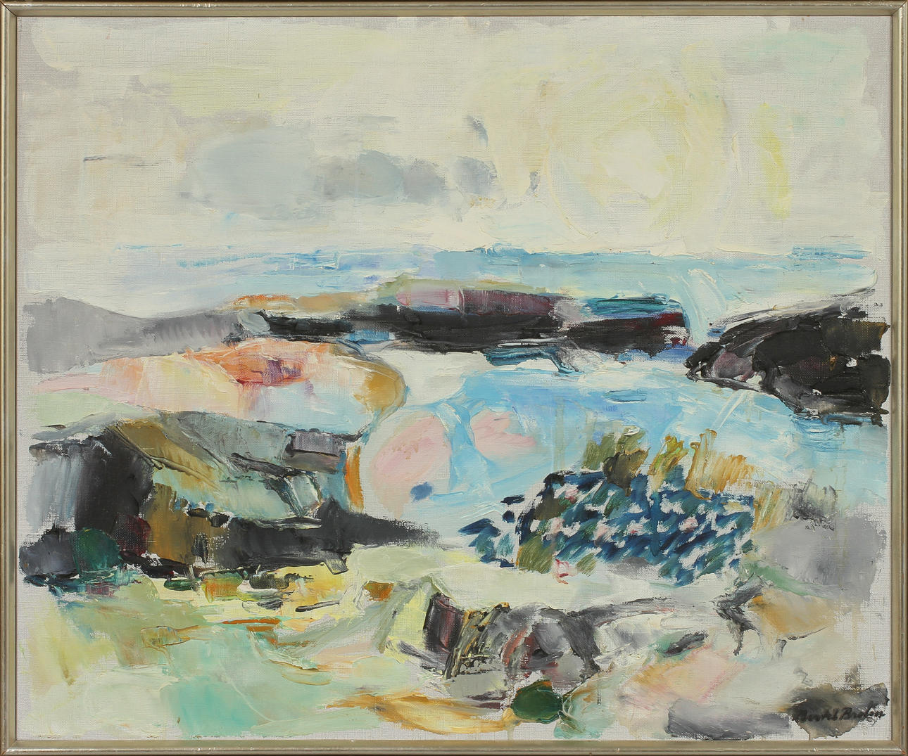 BERTIL BROLIN. "Strandackord", olja på duk, signerad.