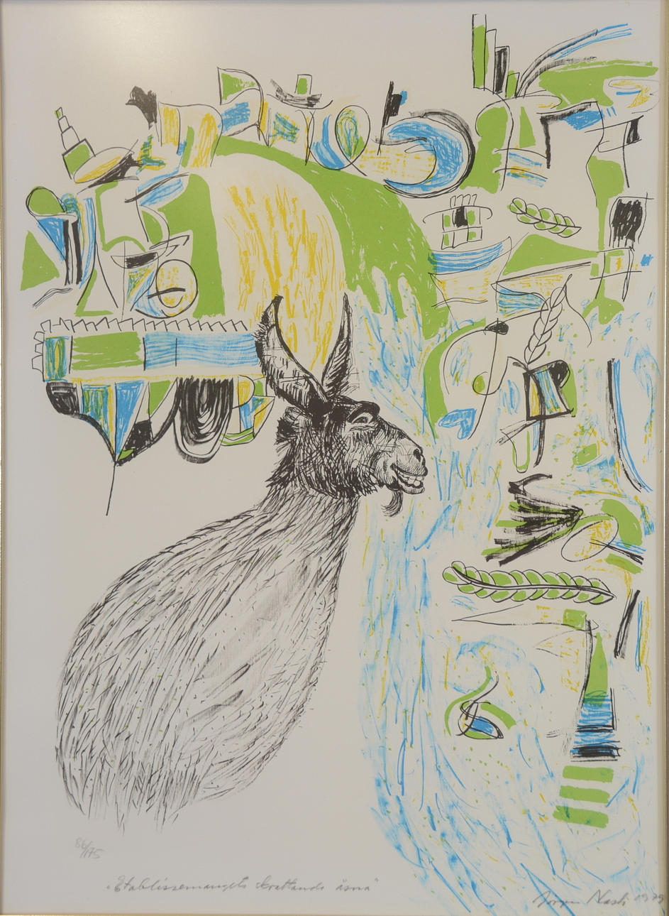 JÖRGEN NASH. Färglitografi.