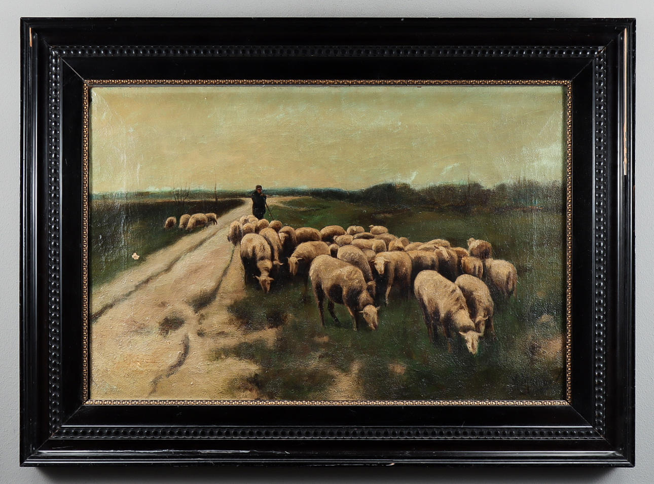 ANTON MAUVE. Öl auf Leinwand, signiert.