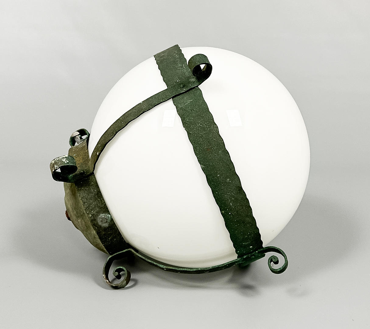 OUTDOOR LIGHTING, copper, glass, circa 1920's.