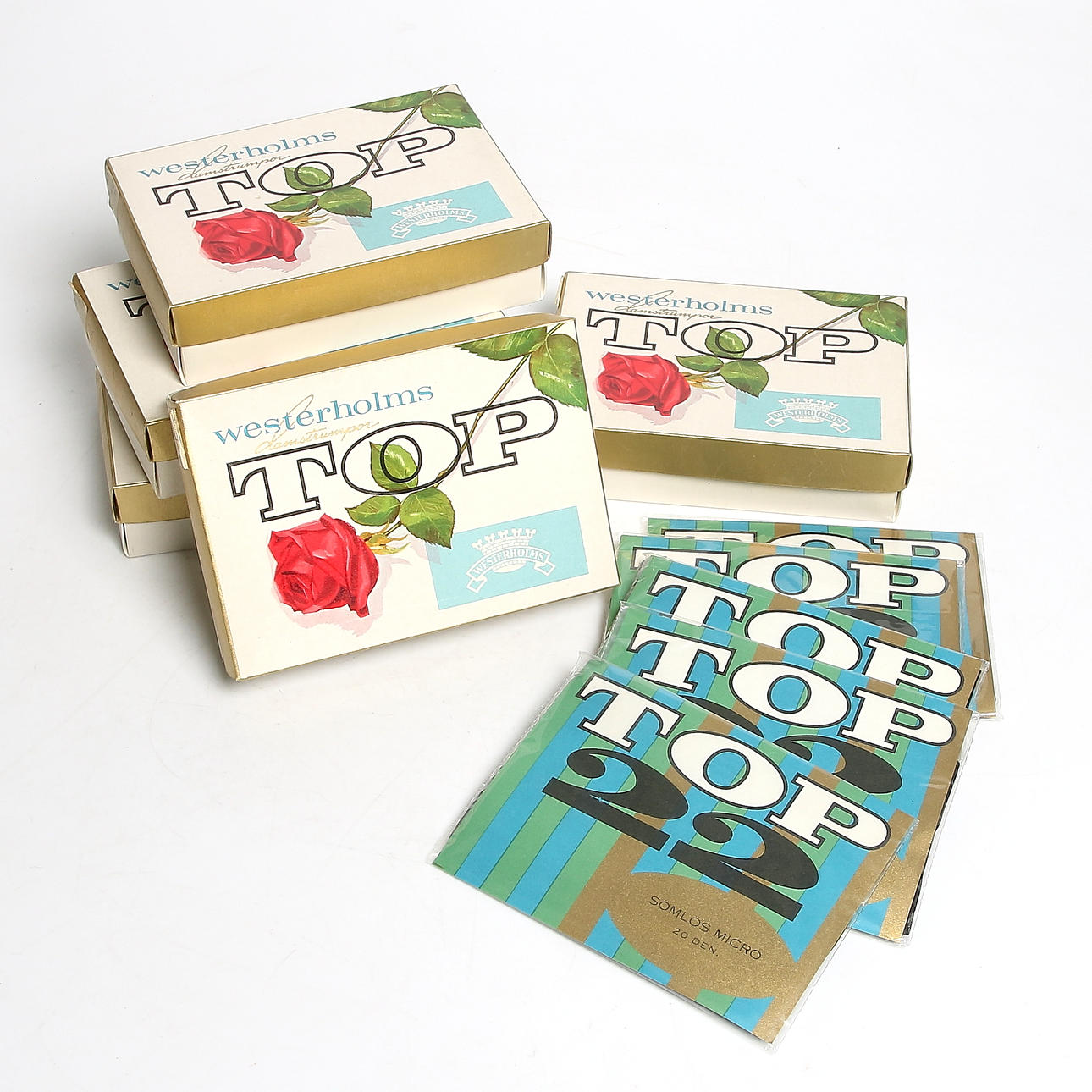 DAMSTRUMPBYXOR, 23 st, vintage, svarta, 20 den, sömlös micro, Westerholms damstrumpbyxor. Strl. 10 (40). 1960-tal.