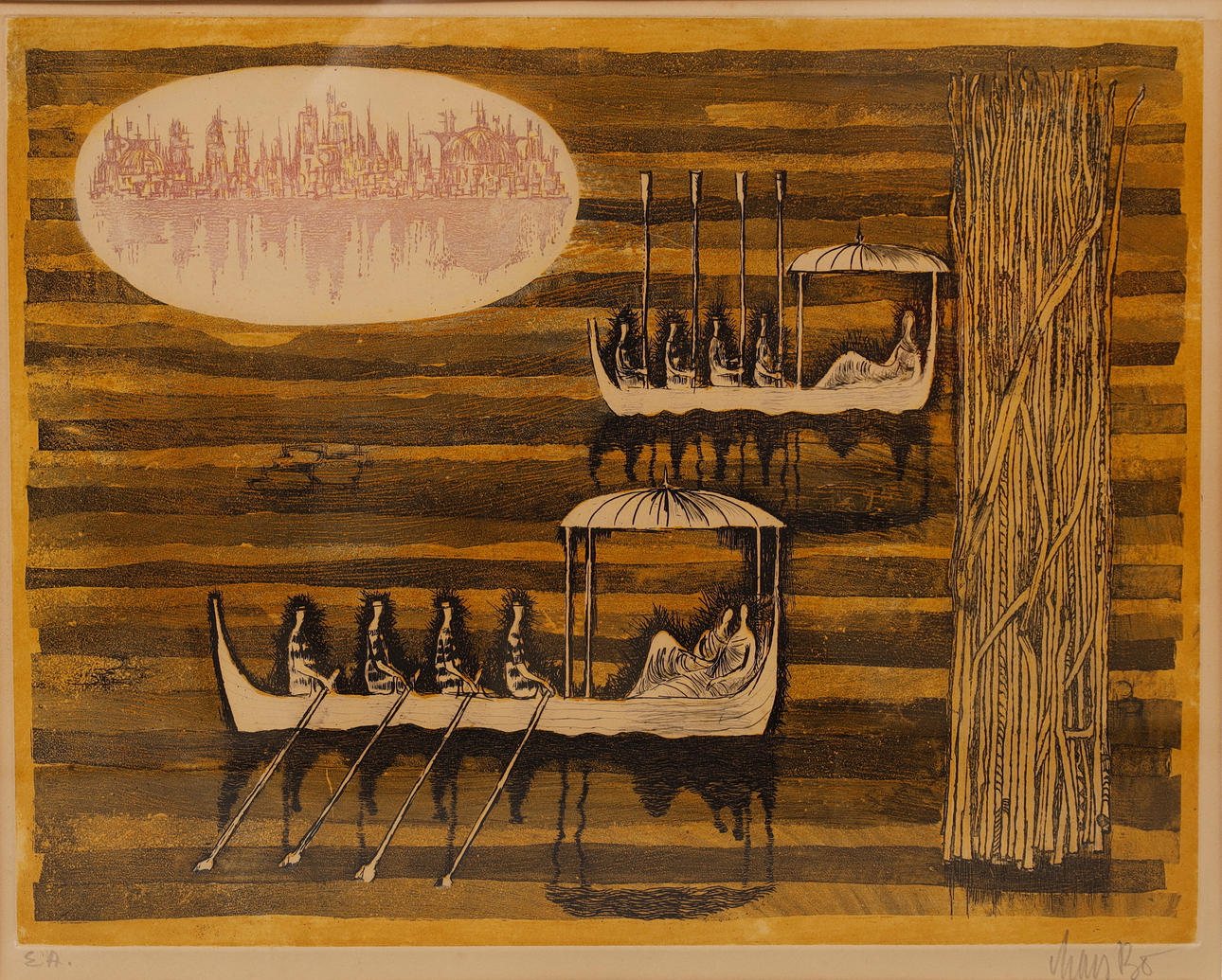 LARS BO JØRGENSEN (1924-1999). Composition, lithograph, signed, Denmark.