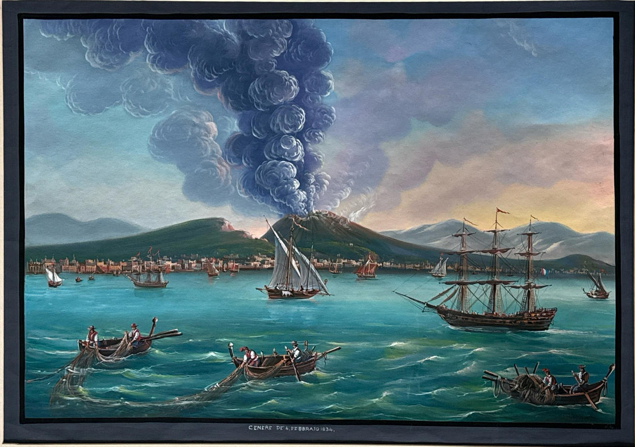 VESUVIUS-VUOREN GUASSI JA NAPOLIN LAHTI.