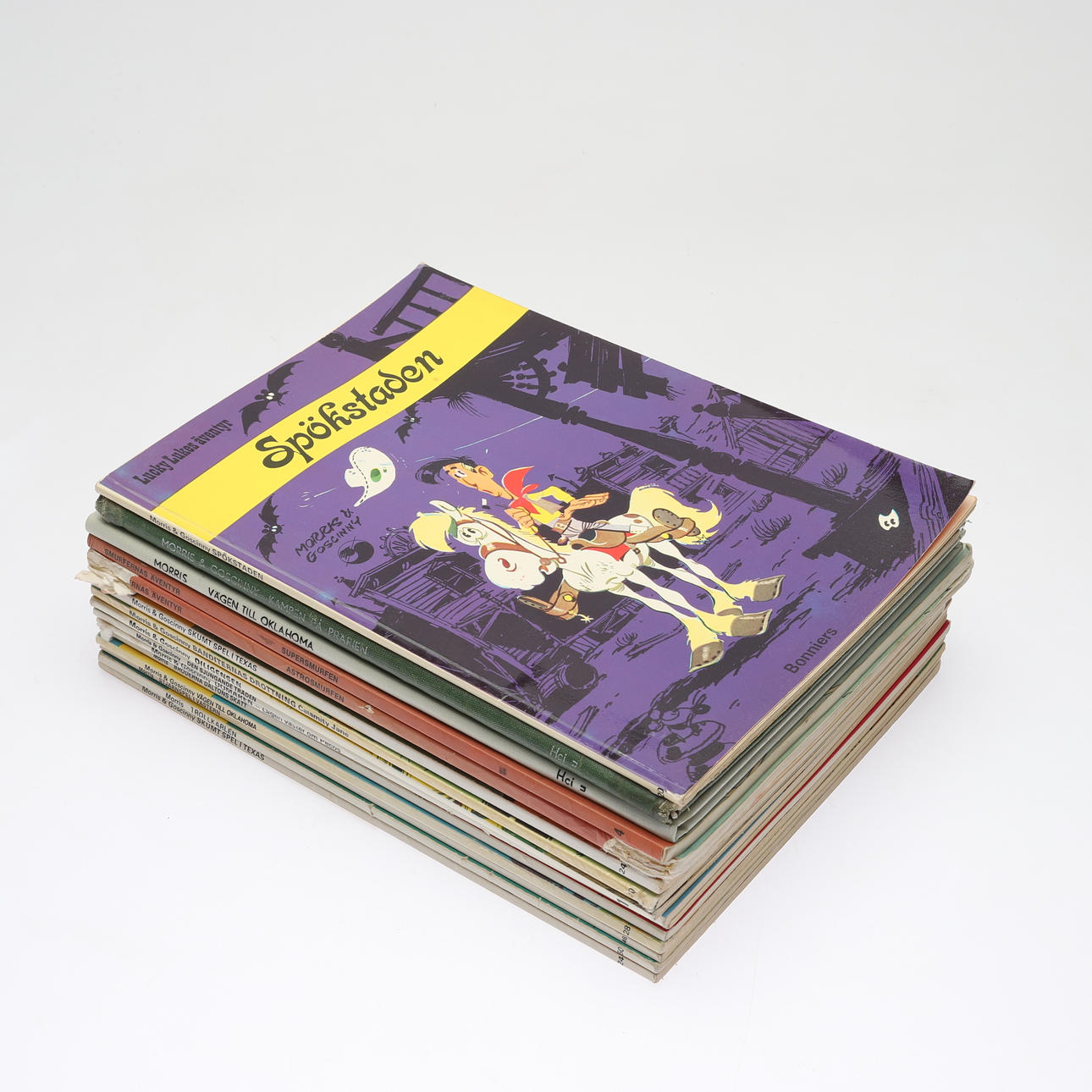 Tegneserier, „Lucky Luke“ og „Smølferne“.