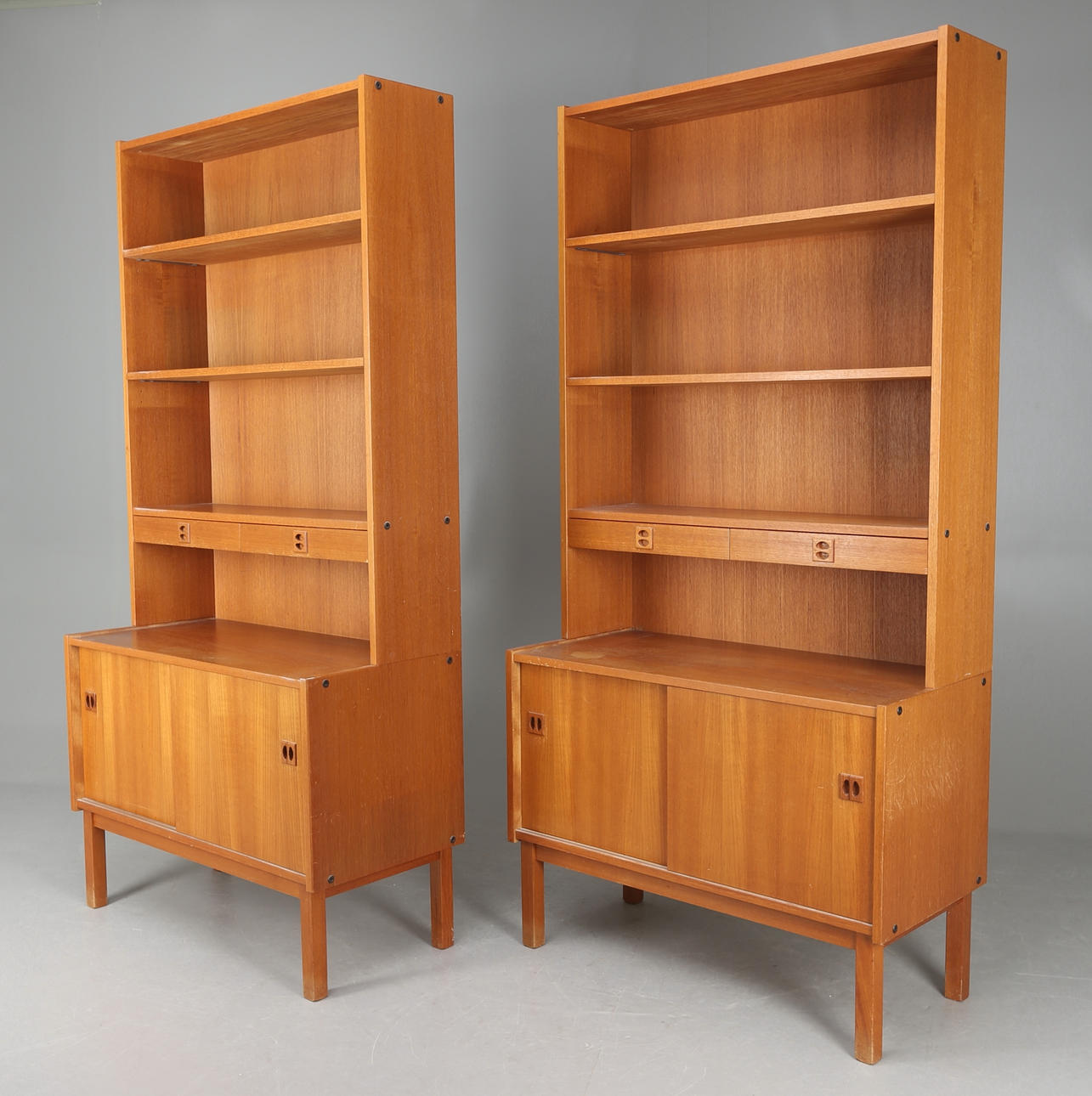 BOKHYLLOR, 1 par, teak, 1950/60-tal.