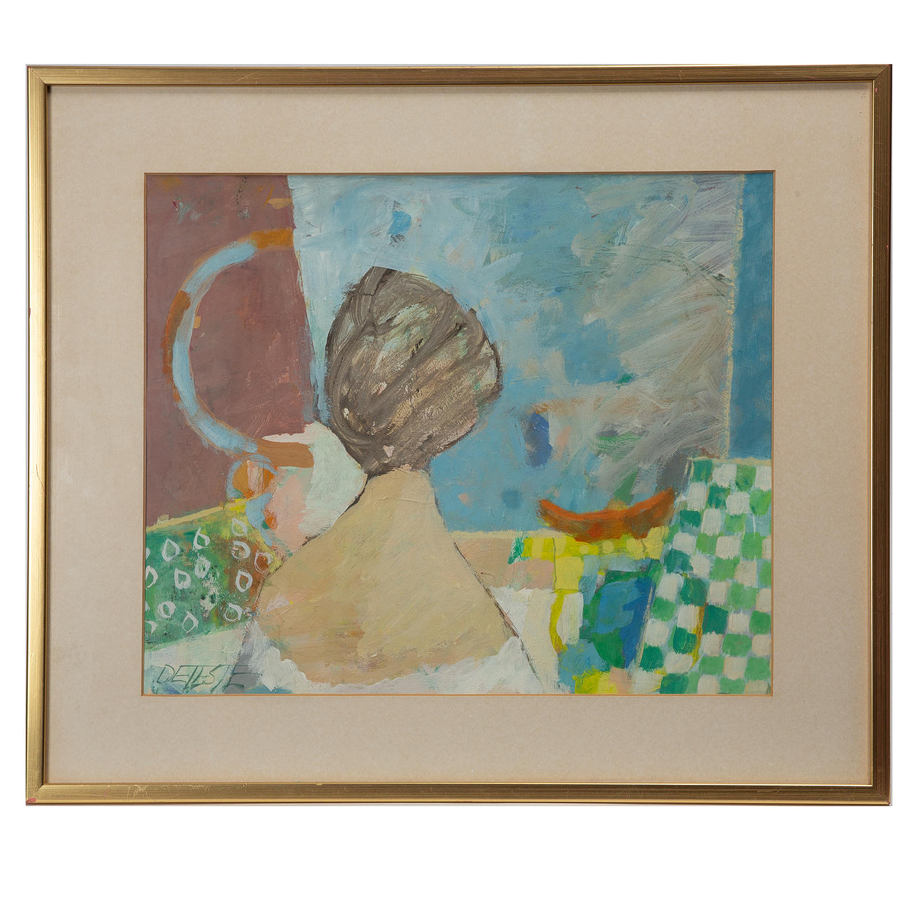 STIG DETESTE. Blandteknik, signerad.