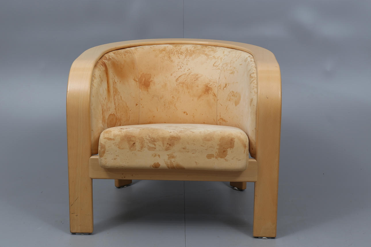 FÅTÖLJ, skinnklädsel, Gärsnäs, 1989.