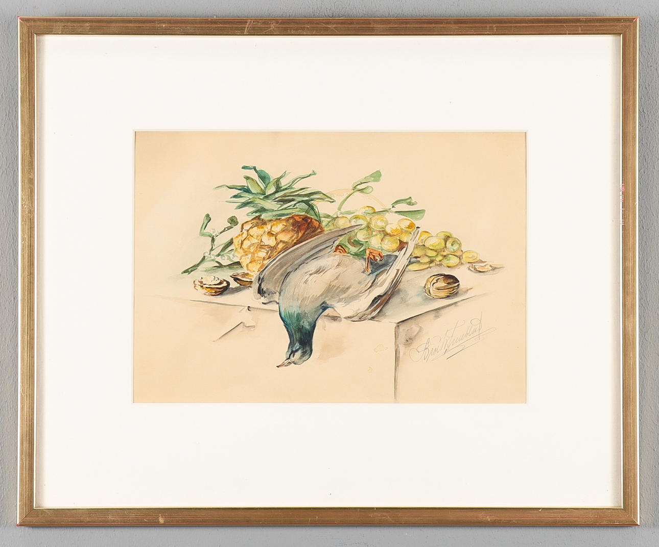 Watercolour on paper, signed Bror W Tunblad.